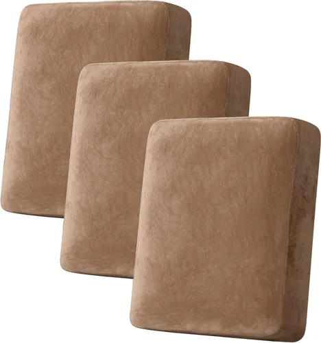 Vista 155 de H.VERSAILTEX Funda de cojín elástica de terciopelo para sofá, funda de cojín de felpa para cojines de silla, protector de muebles, cojín de asiento