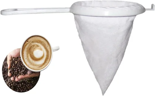 Vista 5 de Paquete de 2 filtros de tela de franela Colador De Cafe, reutilizables, sostenibles y fáciles de usar para una experiencia de café rico y suave
