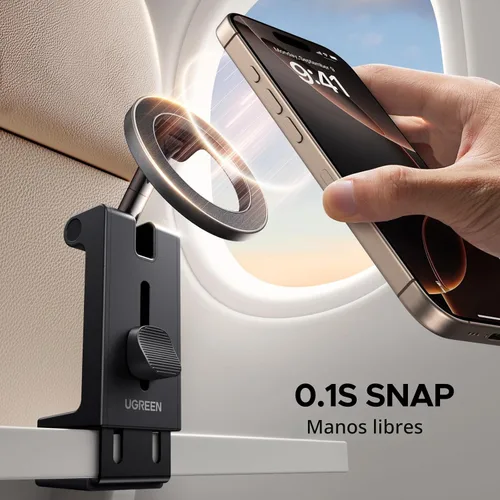Vista 2 de UGREEN Magsafe Air Plane Travel Essentials - Soporte magnético para teléfono compatible con iPhone 17 Air 16 15 14 Plus 13 12 Pro Max Mini Magsafe