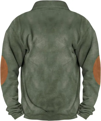 Vista 2 de Suéter de manga larga con estampado de letras para hombre, cuello alto, ligero, cómodo, elegante