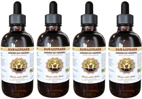 Vista 5 de Hawaii Pharm Extracto líquido de ginseng americano, ginseng (Panax Quinquefolius) Suplemento de tintura de raíz seca, 2 x 2 onzas