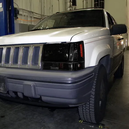 Vista 2 de Spec-D Tuning Parachoques de humo y luces de esquina de señal ámbar reflector para Jeep Grand Cherokee 1993-1996 par izquierdo + derecho