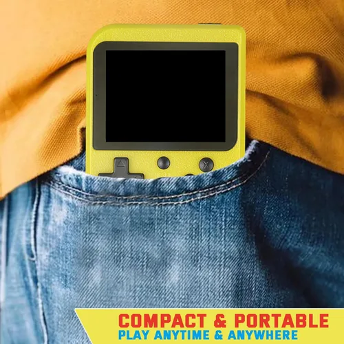 Vista 3 de Juego de mano retro, consola de videojuegos retro portátil con 500 juegos clásicos, pantalla a color de 3.0 pulgadas, batería recargable de 1020 mAh