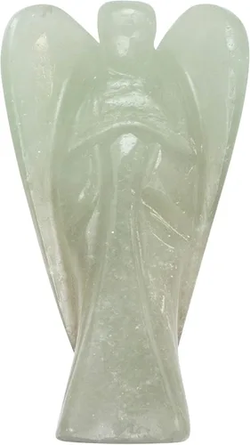 Vista 13 de Crocon Figura curativa de ángel de bolsillo de siete chakras, cristales de ángel de la guarda tallados a mano para energía positiva, mini estatua