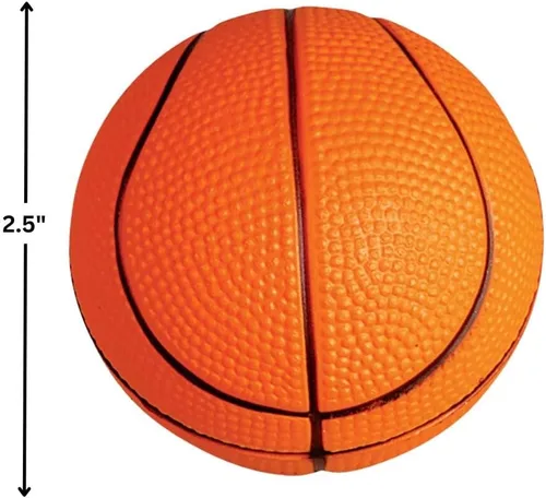 Vista 2 de 2.5 pulgadas Bola de baloncesto estrés de Adventure Planet (pack de 12 bolas)
