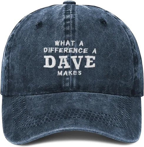 Vista 24 de What A Differences A Dave Makes Hat Gorra de béisbol Sombreros para hombres Sombrero ajustable