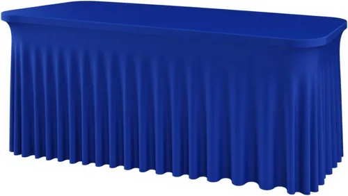 Vista 41 de Mantel rectangular de elastano negro, funda elástica ajustada para mesas rectangulares de 1,8 m, falda de mesa elástica sin arrugas para decoración