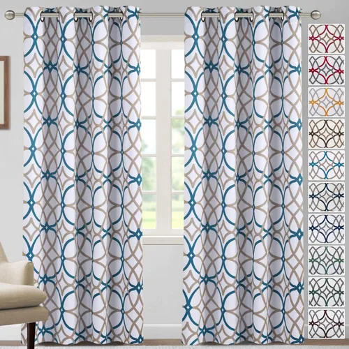 Vista 17 de H.VERSAILTEX Cortinas opacas de 63 pulgadas de largo, juego de 2 paneles de cortinas térmicas y cortinas para tratamiento de ventana, reducción
