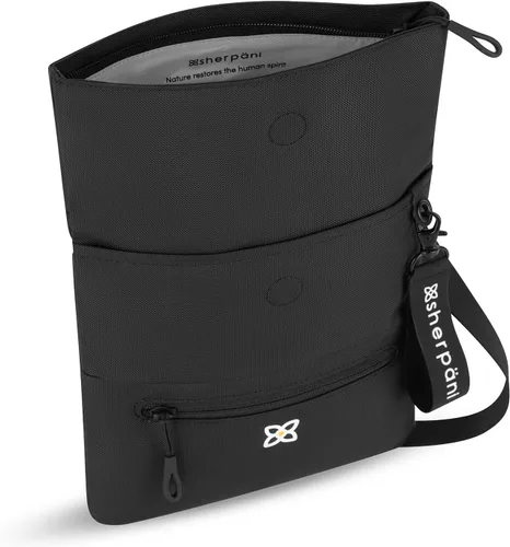 Vista 7 de Sherpani Pica, bolso cruzado pequeño, de nailon, bolso cruzado ligero, bolso cruzado para mujer, Raven