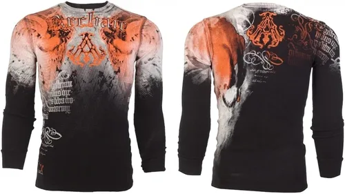 Vista 2 de Archaic by Affliction Men's Long Sleeve Thermal Shirt Night Watcher