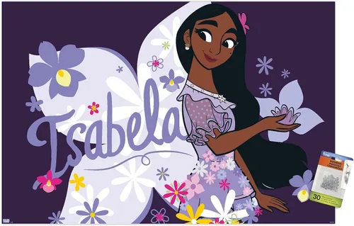 Vista 6 de Disney Encanto - Póster de pared con alfileres de Isabela