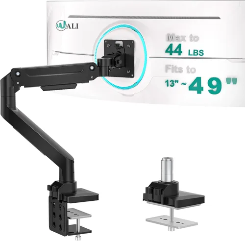 Vista 10 de WALI - Soporte de escritorio para monitor dual para pantallas de 17-32 pulgadas, brazos de monitor dual para 2 monitores, soporta hasta 19.8 lbs