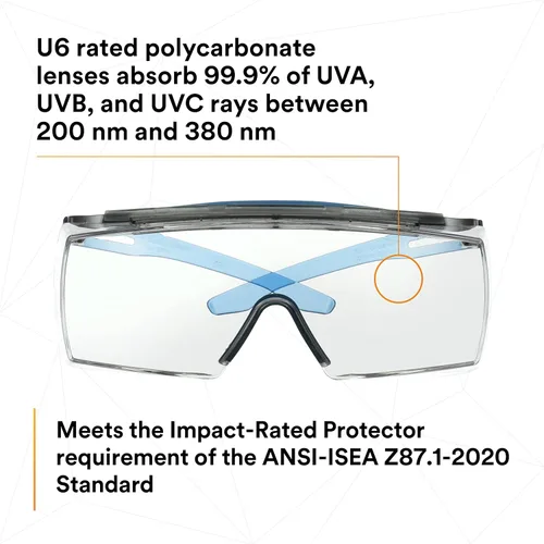 Vista 8 de 3M - Lentes de seguridad serie SecureFit 3700, revestimiento antiniebla Scotchgard, a prueba de arañazos