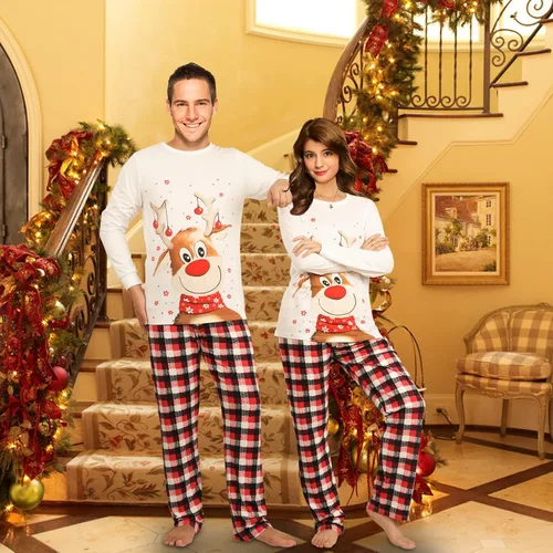 Vista 3 de Little Bitty Matching Christmas Pjs for Family Christmas Costumes for Adults Kids Toddlers Baby