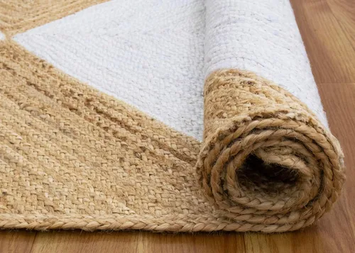 Vista 122 de Natural Jute Collection - Alfombra rectangular de 2 x 3 pies, alfombra de yute trenzada a cuadros multicolor de 0.27 pulgadas de grosor, ideal