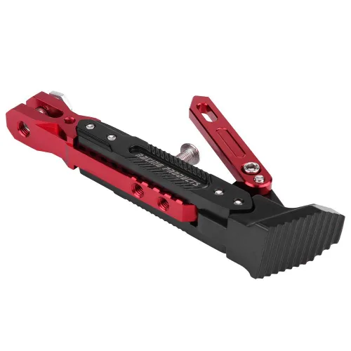 Vista 8 de KIMISS Soporte lateral de pie ajustable para NMAX, para NMAX 155 2015-2016 y NMAX 125, soporte de estacionamiento rojo