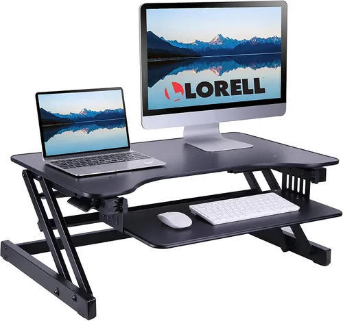 Vista 11 de Lorell soporte elevador para monitor, blanco LLR99901, Negro