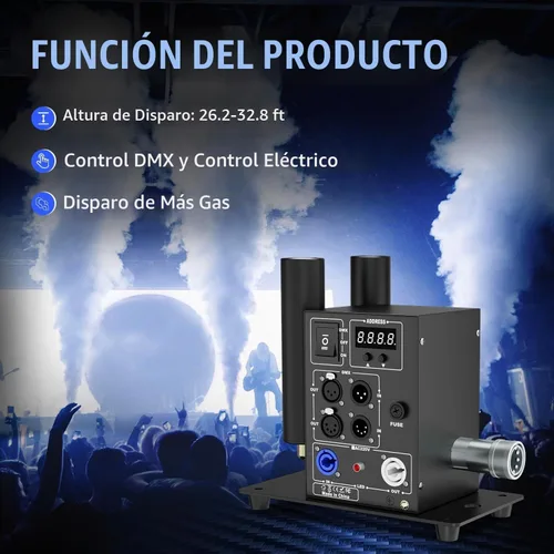 Vista 2 de Cañón de CO2 Profesional de dióxido de carbono Gas Co2 Blaster Jet Machine DJ CO2 Jet Machine Máquina de efectos escénicos para clubes nocturnos