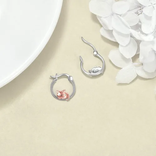 Vista 84 de VONALA Bonitos aretes de aro de plata de ley 925, regalos de cumpleaños para mujer