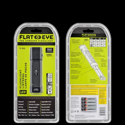 Vista 10 de FLATEYE F-310 - Linterna subredonda de alto rendimiento CREE LED multiposición impermeable y a prueba de golpes, 310 lúmenes (FL-6960)