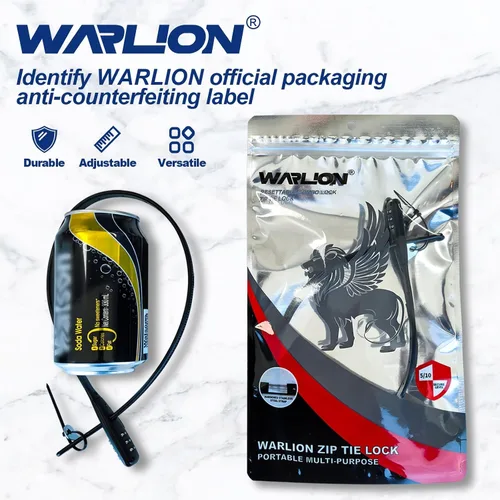 Vista 8 de WARLION Cerradura de Brida con Cremallera - Cerradura de Cable Ajustable de 3 Dígitos, para Portabicicletas, Casco de Motocicleta, Patineta, Esquís