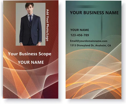 Vista 7 de Diseños de tarjetas de visita personalizables con logotipo y foto, 200/500 piezas, 3.5 x 2 pulgadas, añade texto fotográfico, imprime tus propias
