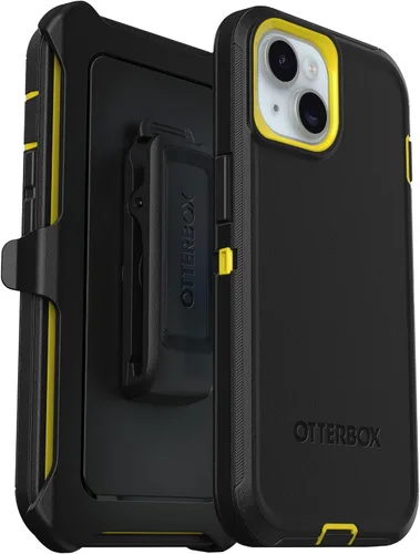 Vista 8 de OtterBox iPhone 14 y iPhone 13 (solo) - Funda Defender Series - Negro - Resistente y duradero - con protección de puerto - Incluye clip de funda