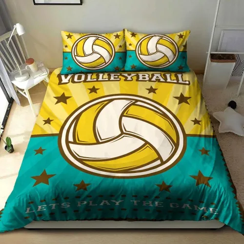 Vista 13 de Juego de ropa de cama de voleibol, edredón de microfibra para deportes, voleibol, tamaño King, Queen, individual, decoración para el hogar