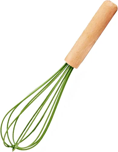 Vista 9 de Juego de utensilios de cocina de silicona verde aguacate, 12 utensilios de cocina resistentes al calor, herramientas de cocina con mango de madera