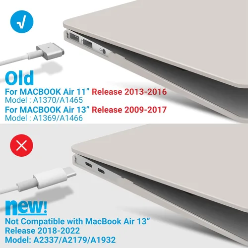Vista 4 de [Usado] IBENZER Funda compatible con MacBook Air de 11 pulgadas modelo A1370 A1465, carcasa rígida de plástico suave al tacto con cubierta de Gris