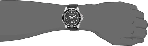 Vista 2 de Victorinox Maverick, esfera negra, correa de cuero negro, Negro, Reloj de cuarzo, reloj de buceo
