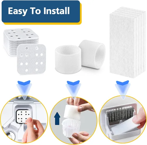 Vista 4 de Paquete de 10 Filtros de Repuesto para Humidificador, Paquete de 10 Almohadillas de Absorción y Paquete de 10 Almohadillas de Aroma, Compatible