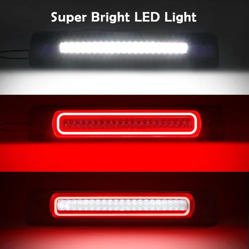 Vista 3 de Tercera Luz de Freno LED Compatible con Colorado Canyon 2015-2022, Reemplazo de Tercera Luz de Freno Estroboscópica F1, Luz de Parada de Montaje