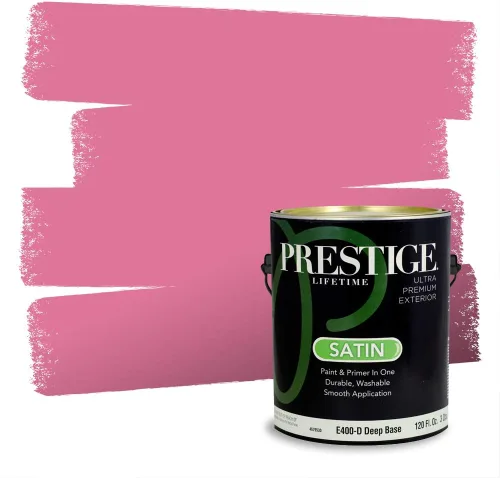 Vista 445 de Prestige Paints Pintura exterior e imprimación en uno, 1 galón, plano, coincidencia comparable de Valspar* Amber Rose*