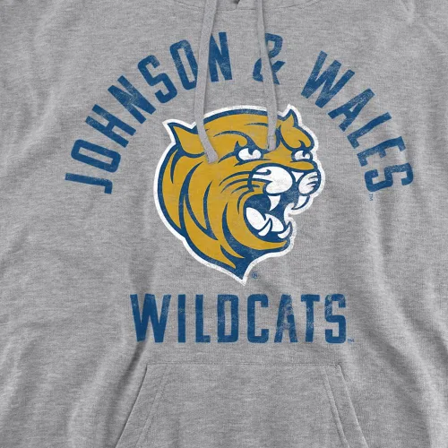 Vista 2 de LOGOVISION Johnson & Wales University - Sudadera con capucha unisex con logotipo oficial de Wildcats