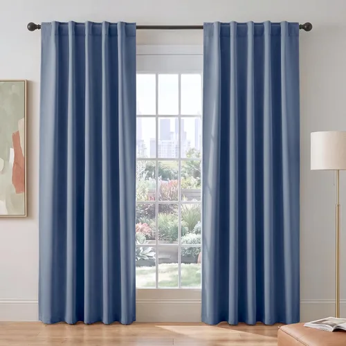 Vista 97 de PONY DANCE Cortinas cortas con aislamiento térmico para ventana pequeña, para guardería, baño, cocina, lavandería, caravana, sótano, 29 pulgadas