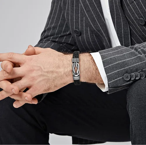 Vista 3 de Regalos de cuero para papá, regalo de cumpleaños, novio, marido, nieto, hermano, hijo, para el día de San Valentín, Navidad, graduación, joyería