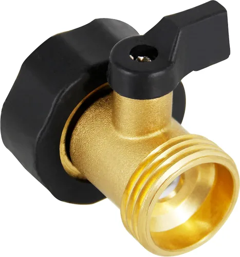Vista 3 de Lifynste Conector de manguera de jardín de válvula de cierre de latón resistente, 2