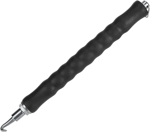 Vista 5 de Gancho de alambre de amarre automático, herramienta de atar barras de refuerzo retráctil semiautomática de 12 pulgadas con gancho de acero y mango