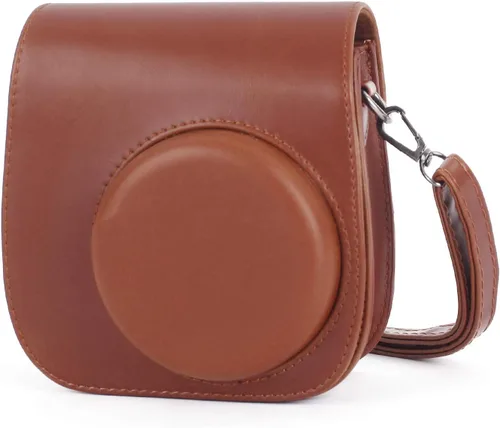 Vista 13 de Phetium Instant Mini 12 - Funda protectora para cámara compatible con Instax Mini 12 11, bolsa de piel sintética con bolsillo y correa de hombro