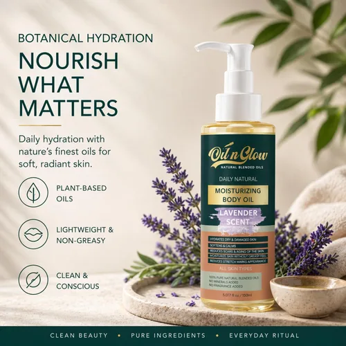 Vista 8 de Aceite corporal hidratante 100% natural para después de la ducha, aceites corporales hidratantes no grasos para mujeres y hombres, piel seca, 5.07