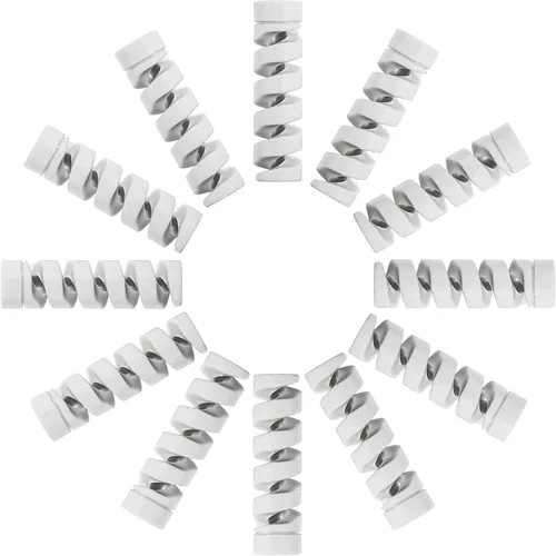 Vista 10 de Jetec 12 protectores de cable de carga en espiral de silicona para cables micro USB, protector de ratón, apto para teléfonos celulares, computadoras