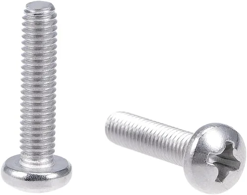 Vista 10 de uxcell Tornillos de máquina M4x5mm Pan Phillips Tornillo de cabeza cruzada 304 pernos de sujeción de acero inoxidable 20 piezas