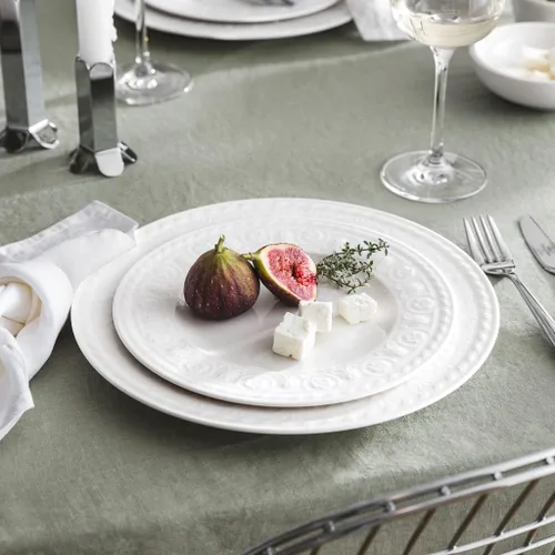 Vista 3 de Villeroy & Boch Cellini - Plato llano, 10.5 pulgadas, porcelana premium, color blanco