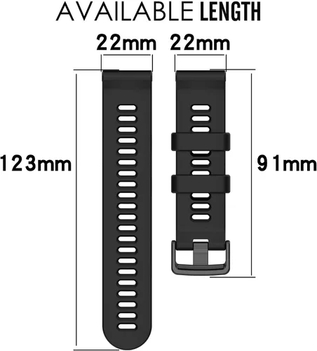 Vista 3 de Correa para Garmin Forerunner 955, banda de repuesto de silicona suave para Garmin Forerunner 955 Solar