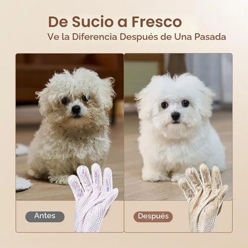 Vista 7 de HICC PET - Toallitas de limpieza para guantes profesionales para perros y gatos, 6 piezas de aroma a coco.
