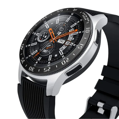 Vista 2 de AISPORTS Bisel Styling Compatible con Samsung Galaxy Watch 1.811 in Bisel Anillo Cubierta Adhesiva Anti Scratch Protección Acero Inoxidable Bisel