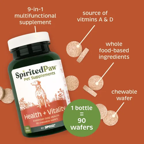 Vista 5 de Spirited Paw Salud + Vitalidad - Salud de las articulaciones y apoyo del sistema inmunológico - Apoyo saludable para el corazón y el pelaje