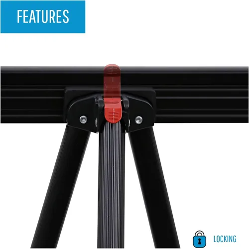 Vista 5 de MasterVision Caballete telescópico resistente de 3 patas, altura ajustable de 37.5 a 69 pulgadas, plateado, FLX05102MV
