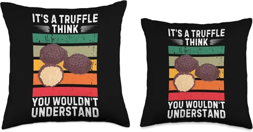 Vista 3 de Vintage It's A Truffle Think You Wouldn't Understand Throw Pillow